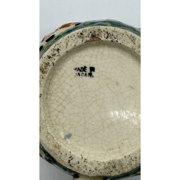 Vintage 1940’s Majolica Hand Painted Small Barrel Pitcher. Made In Japan - Picture 4 of 9